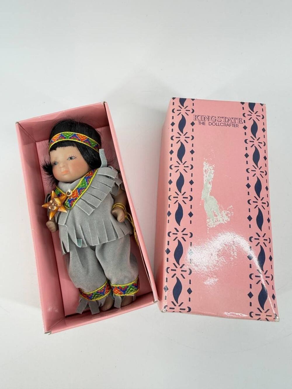 Kingstate The Dollcrafter Native American Child Doll Taiwan 2560 Original Box